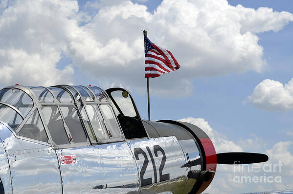 Symbolic Poster featuring the photograph A Bt-13 Valiant Trainer Aircraft #3 by Stocktrek Images