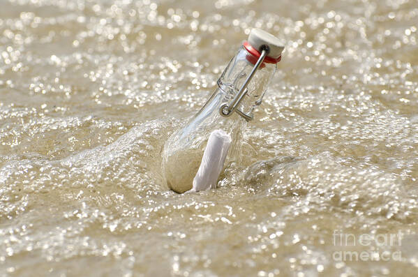 Message Poster featuring the photograph Message in a bottle #4 by Mats Silvan