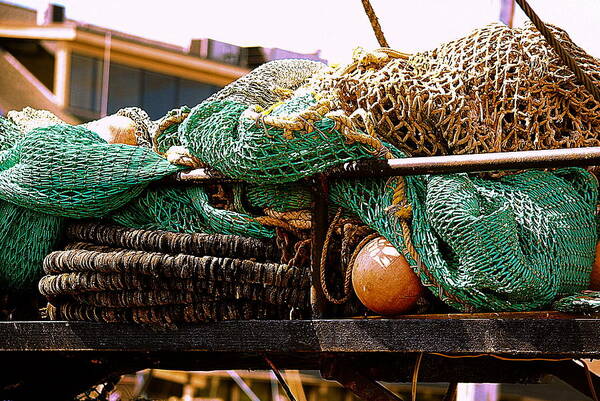 New Bedford Poster featuring the photograph Nets #4 by Marysue Ryan