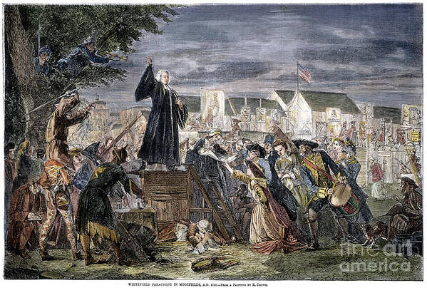 1742 Poster featuring the drawing George Whitefield #10 by Granger