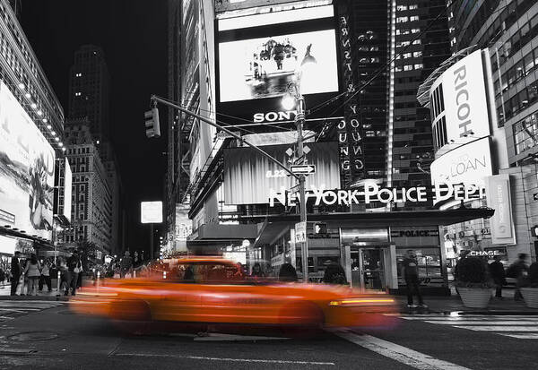 Times Square Poster featuring the photograph A New York Minute by Yelena Rozov