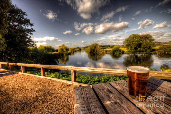 Beer Poster featuring the photograph A Pint With A View by Rob Hawkins