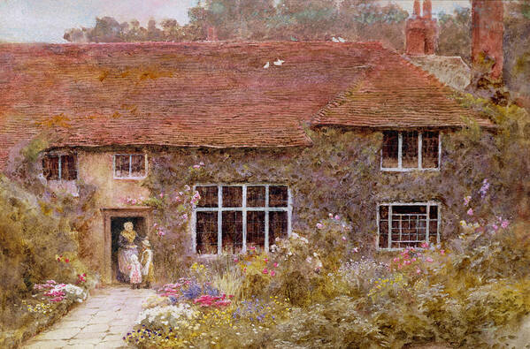 A Surrey Cottage Poster featuring the painting A Surrey Cottage by Helen Allingham