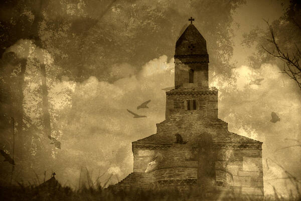 Ancient Poster featuring the photograph Abandoned church by Emanuel Tanjala