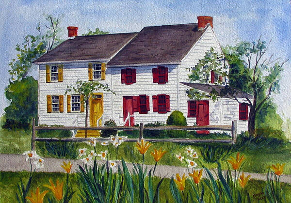 Abbott House Poster featuring the painting Abbott House by Clara Sue Beym