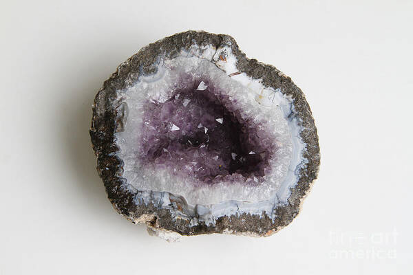Amethyst Poster featuring the photograph Amethyst Geode by Photo Researchers