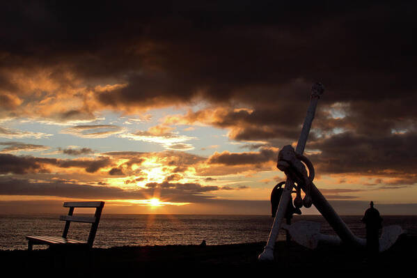 Sunrise Poster featuring the photograph Anchored to the view by Celine Pollard