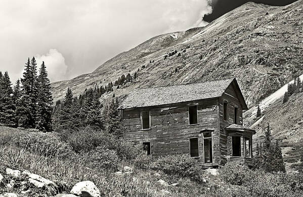 Abandoned Poster featuring the photograph Animas Forks in BlackandWhite by Melany Sarafis