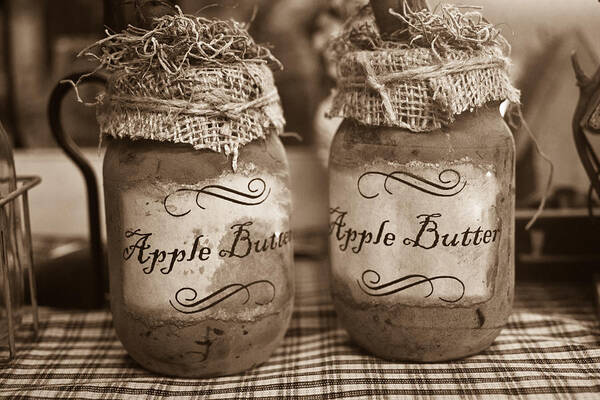 Apple Poster featuring the photograph Apple Butter in Sepia by Douglas Barnett