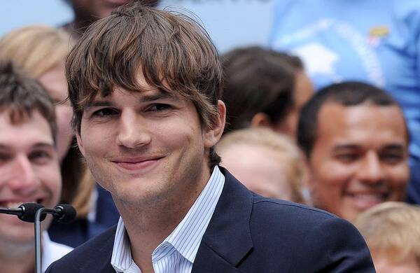 Ashton Kutcher Poster featuring the photograph Ashton Kutcher At The Press Conference by Everett