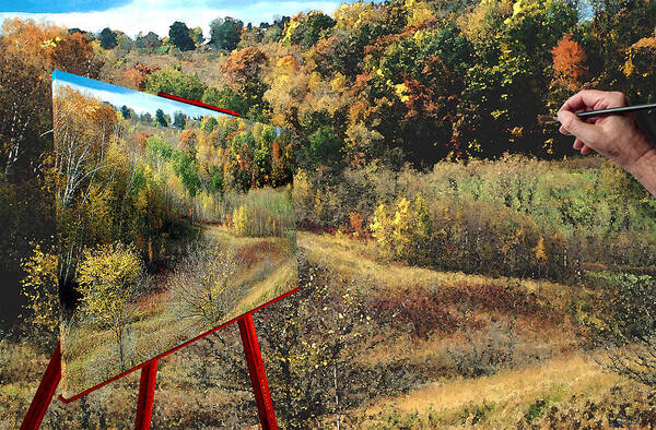 Hand Poster featuring the photograph Autumn Roads by Jon Lord