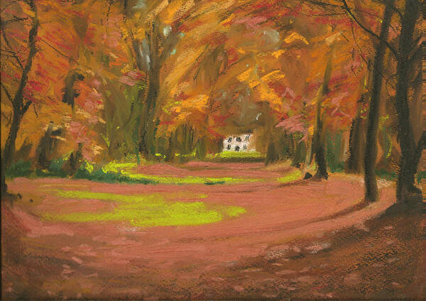 Pastels Poster featuring the pastel Autumn Woods 3 by Paul Mitchell