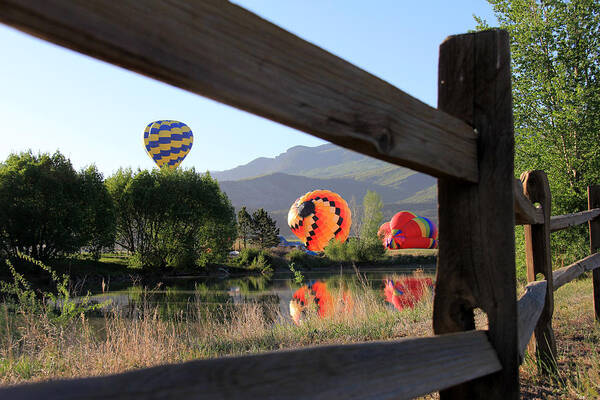 Ridgway Poster featuring the photograph Balloon Launch-Ridgway 2012 by Marta Alfred