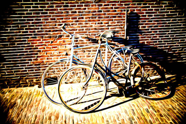 Bikes Poster featuring the photograph Bikes by Mickey Clausen