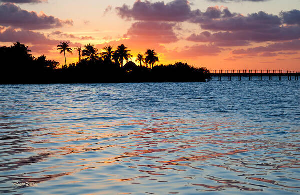 Blazing Poster featuring the photograph Blazing Skies in Islamorada by Michelle Constantine