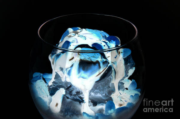 Abstract Poster featuring the photograph Blue Ice by Andee Design