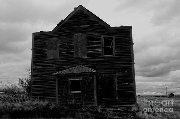 Back And White Poster featuring the photograph Boarded Up by Jeff Swan