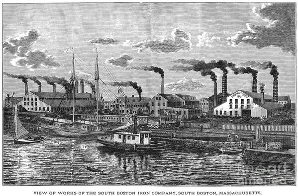 1876 Poster featuring the photograph Boston: Iron Foundry, 1876 by Granger