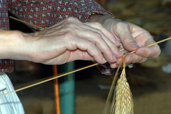 Broom Making Poster featuring the photograph Broom Making by Wanda Brandon