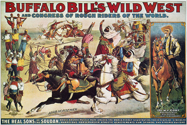 1899 Poster featuring the photograph Buffalo Bill: Poster, 1899 by Granger