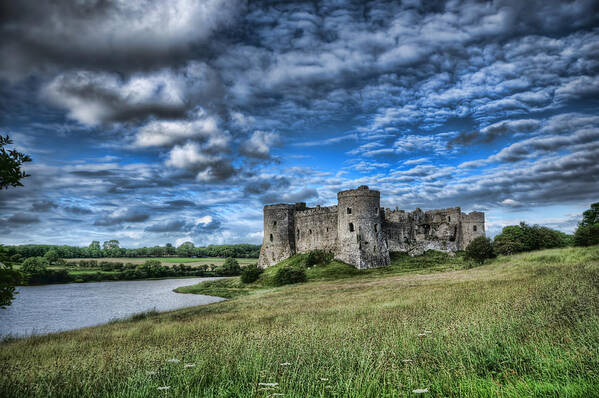 Carew Castle Poster featuring the photograph Carew Castle Pembrokeshire 3 by Steve Purnell