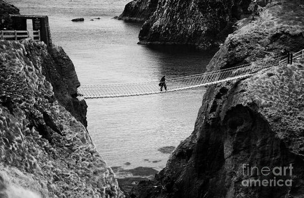 Northern Ireland Poster featuring the photograph Carrick A Rede Rope Bridge County Antrim Ireland by Joe Fox