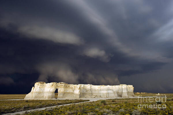 Violent Poster featuring the photograph Chalk Pyramid Tornado - D003115 by Daniel Dempster