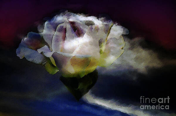 Clay Poster featuring the photograph Cloud Rose Painterly by Clayton Bruster