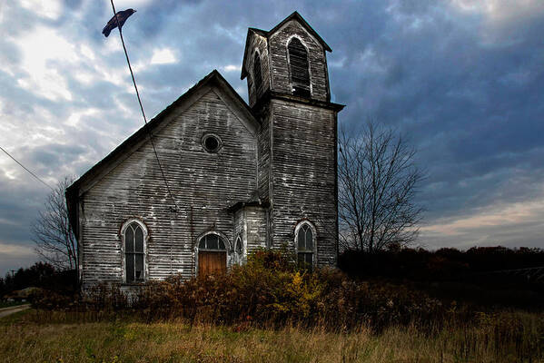 Church Poster featuring the photograph Dark Church by Mark Dottle