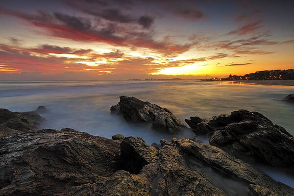 Sunrise Poster featuring the photograph Dawn at the Rocks by Mark Lucey