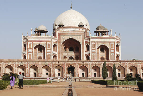 India Poster featuring the photograph Delhi Emperor Humayun s Tomb by Shahar Tamir