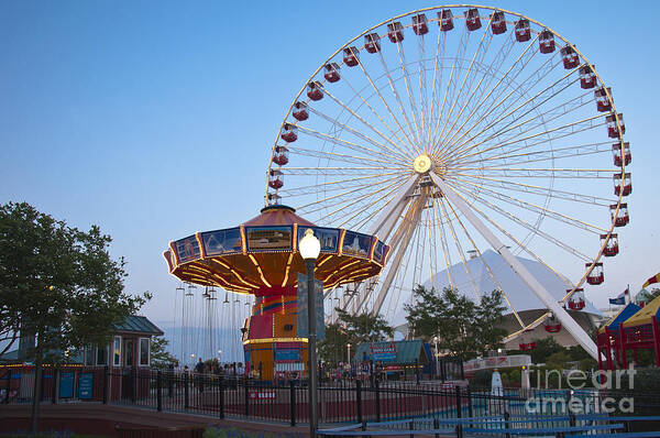 Navy Pier Poster featuring the photograph Ferris Wheel by Dejan Jovanovic