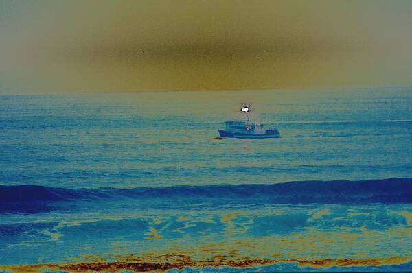 Water Poster featuring the photograph Fishing Boat by One Rude Dawg Orcutt