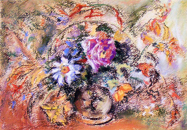 Flower Poster featuring the painting Flower Burst mixed bouquet by Richard James Digance