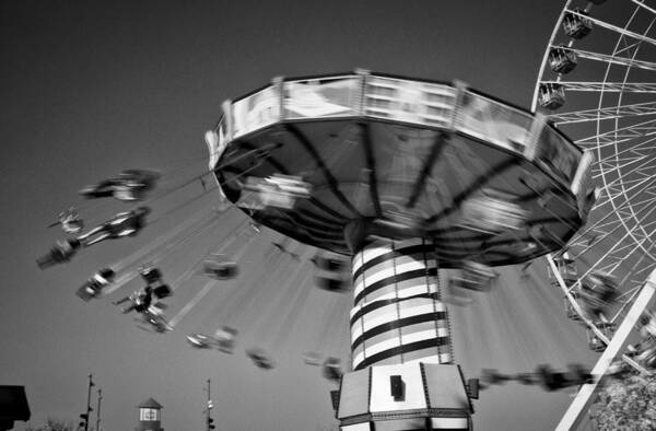 B & W Poster featuring the photograph Fun of the Fair by Michael Avory