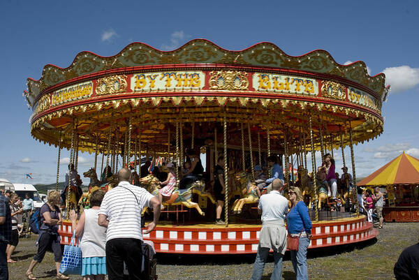 Classic Fairground Ride Poster featuring the photograph Galloper ride by Peter Jenkins