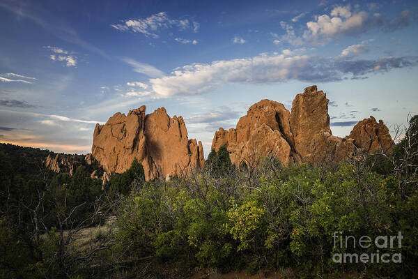 Garden Of The Gods Rock Formations Poster featuring the photograph Garden of the Gods Trail II by David Waldrop