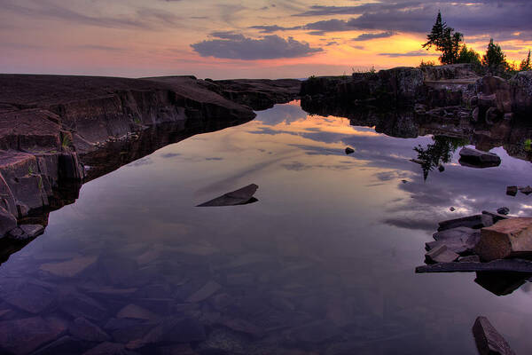 Bay Poster featuring the photograph Grand Marais Sunset by Jakub Sisak