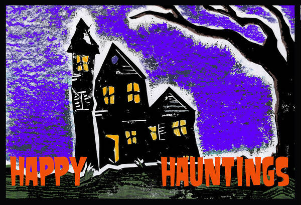 Excitement Poster featuring the digital art Happy Hauntings by Jame Hayes