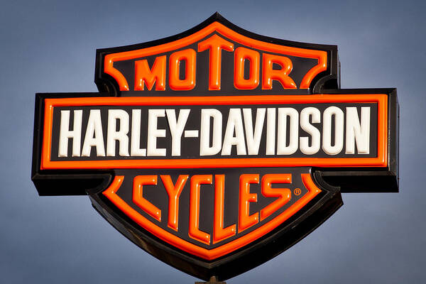 Harley Davidson Poster featuring the photograph Harley Davidson Sign by David Patterson