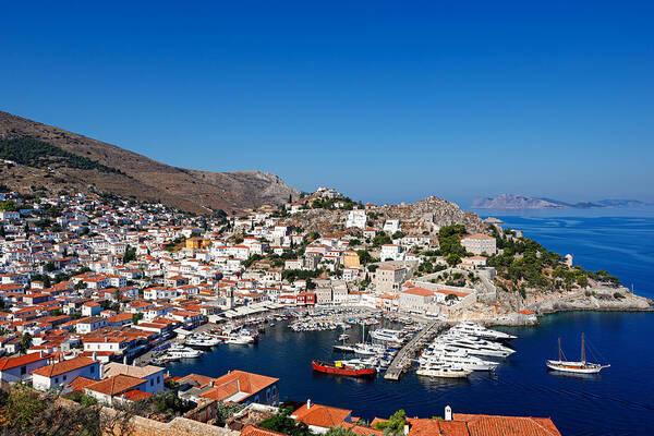 Aegean Poster featuring the photograph Hydra island - Greece by Constantinos Iliopoulos