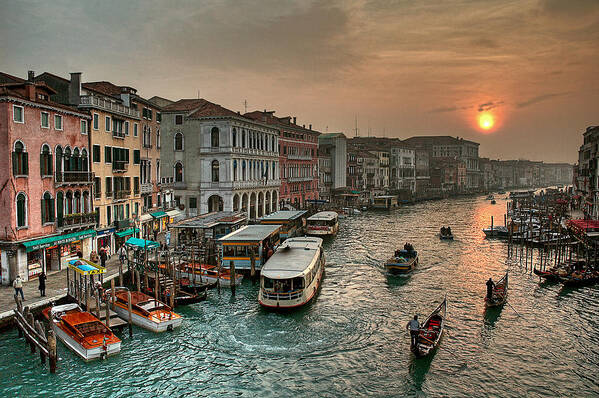 Venice Italy Poster featuring the photograph Imbarcando. Venezia by Juan Carlos Ferro Duque