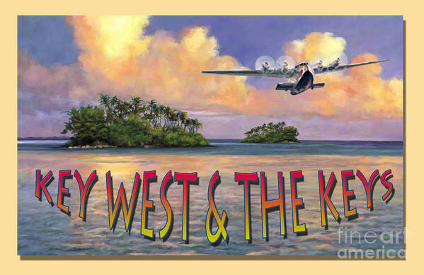 Key West Poster featuring the painting Key West Air Force by David Van Hulst