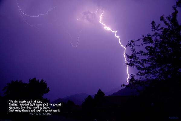 Lightning Poster featuring the photograph Lightning Over the Rogue Valley by Mick Anderson