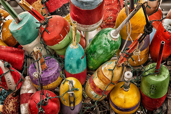 Bouys Poster featuring the photograph Lobster Bouys by Fred LeBlanc