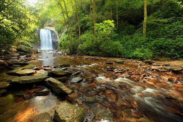 Looking Glass Falls Poster featuring the photograph Looking Glass Falls by Doug McPherson