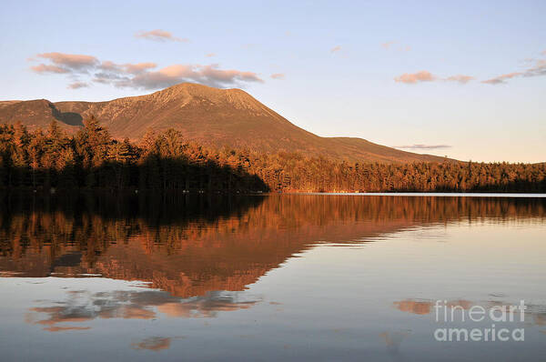 Maine Poster featuring the photograph maine 25 Baxter State Park Mt. Khatahdin Reflection in Daicey Pond by Terri Winkler