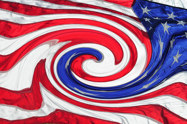 Flag Poster featuring the photograph Melting Pot by Wanda Brandon