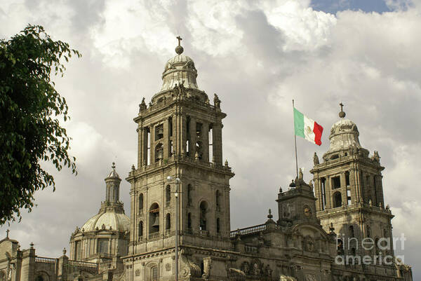 Mexico Poster featuring the photograph Mexico City Cathedral by John Mitchell