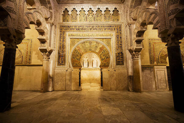 Mihrab Poster featuring the photograph Mezquita Mihrab in Cordoba by Artur Bogacki